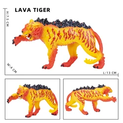 Savage 3D Magic Dragon: Mythical Animal Action Figures Collection Toy Gift (Lava Tiger)