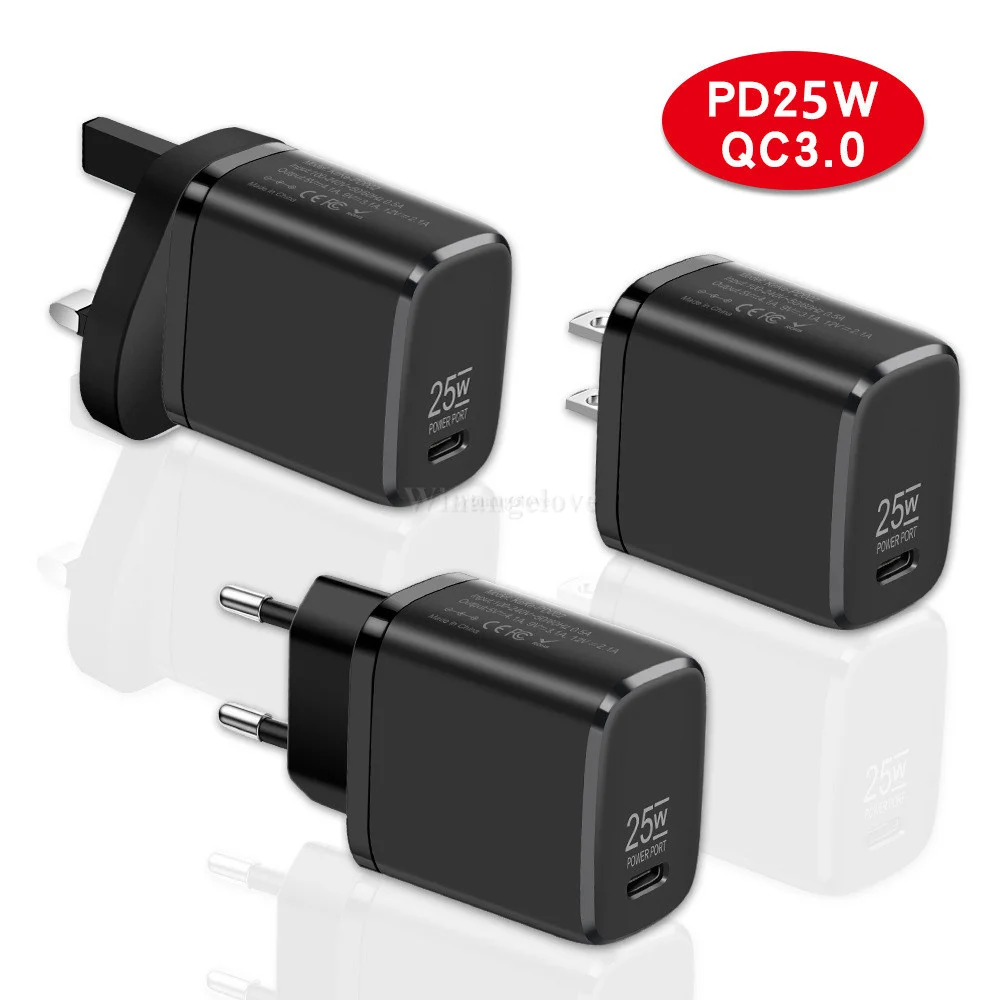 

200Pcs 25w Pd Usb C Charger For Iphone 13 Pro Max 12 11 Xs Xr Mini Fast Chargeur Type C Quick Charging Adapter