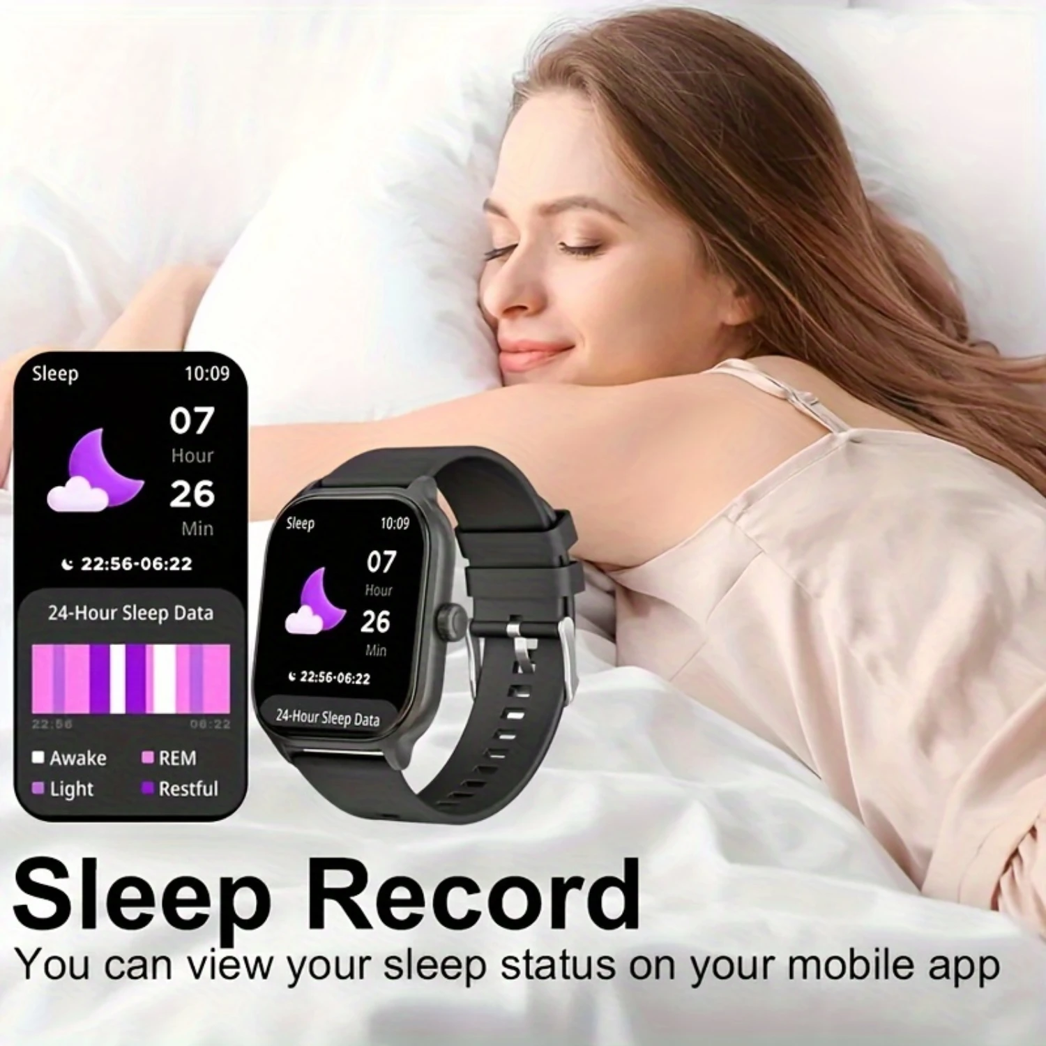 Men Smart Watch 5.11cm HD Screen Wireless Calling Voice Assistance Sleep Monitoring Multi
