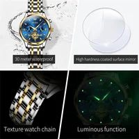 OLEVS Womens Watches Top Brand Luxury Chronograph Quartz Watch for Women Stainless Steel Waterproof Wristwatches Reloj Hombre 2