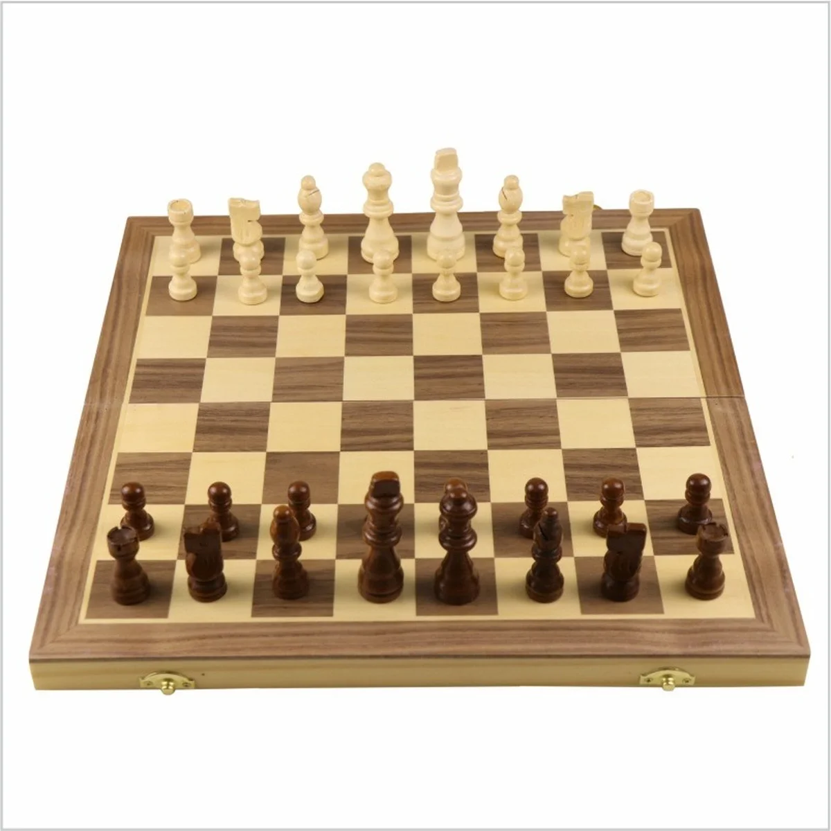 

High-quality Walnut Chessboard Solid Wood Magnetic Double Queen Chess Tutorial Chess Board International Elephant Board Game