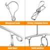 6-20Pegs Stainless Steel Clothes Drying Hanger Windproof Clothing Rack Clips Sock Laundry Airer Hanger Underwear Socks Holder 6