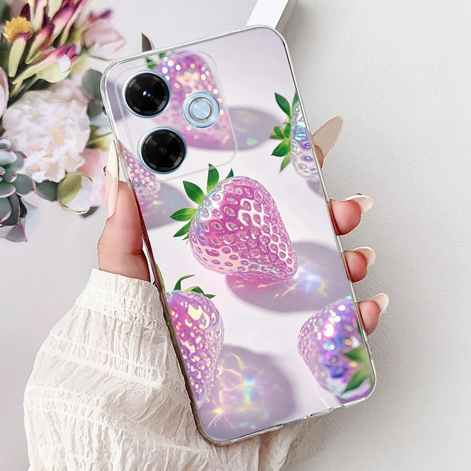 Luxury Painted Clear Silicone Phone Case - Soft Shell Cover for Xiaomi Redmi 13 Series