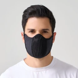 Breathable Sport Face Mask - Washable, Windproof, UV Protection (Black)