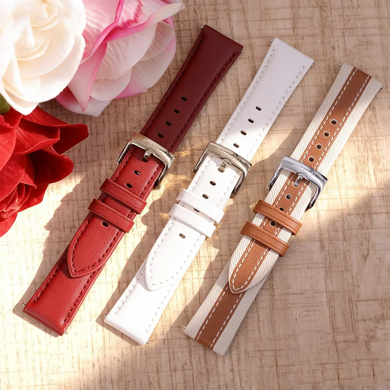Huawei GT5 Pro 42mm Leather Watch Band - Premium Nylon & Vegan Leather Composite Strap