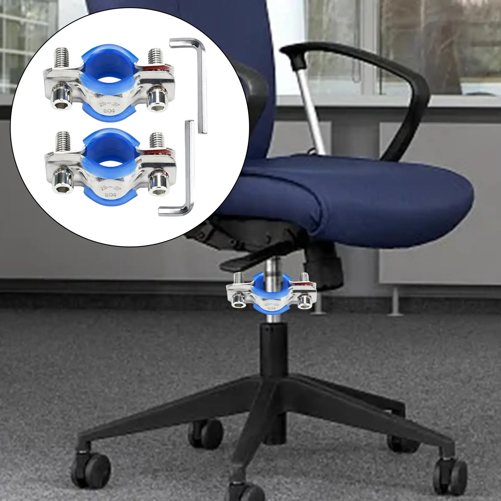 2x Office Chair Sinking Stopper 25-27mm Sinking Office Chair Repair Set