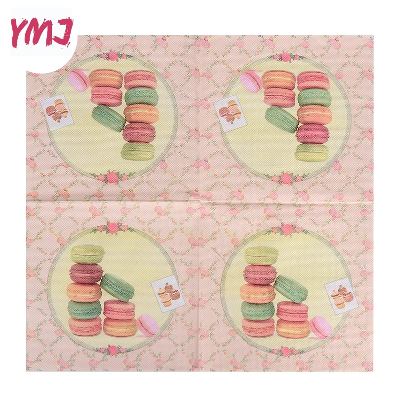 Nuovi Tovaglioli Di Stampa Colorati Macaron Cafe Hotel Banquet Party Decoration Log Paddle Dinner Paper 2-Ply 20Pcs/Pac 33*33Cm