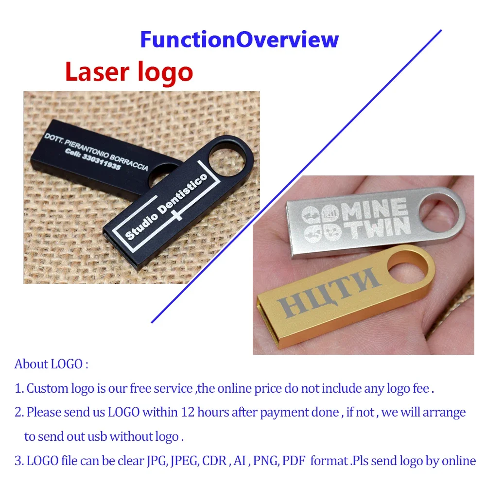 금속 USB 플래시 드라이브 펜 드라이브, 메모리 스틱 선물, 무료 맞춤형 로고, 4GB, 8GB, 16GB, 32GB, 64GB, 128GB, 10PCs/로트