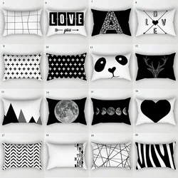 Black and White Pillowcase Decorative Cushion Cover Sofa