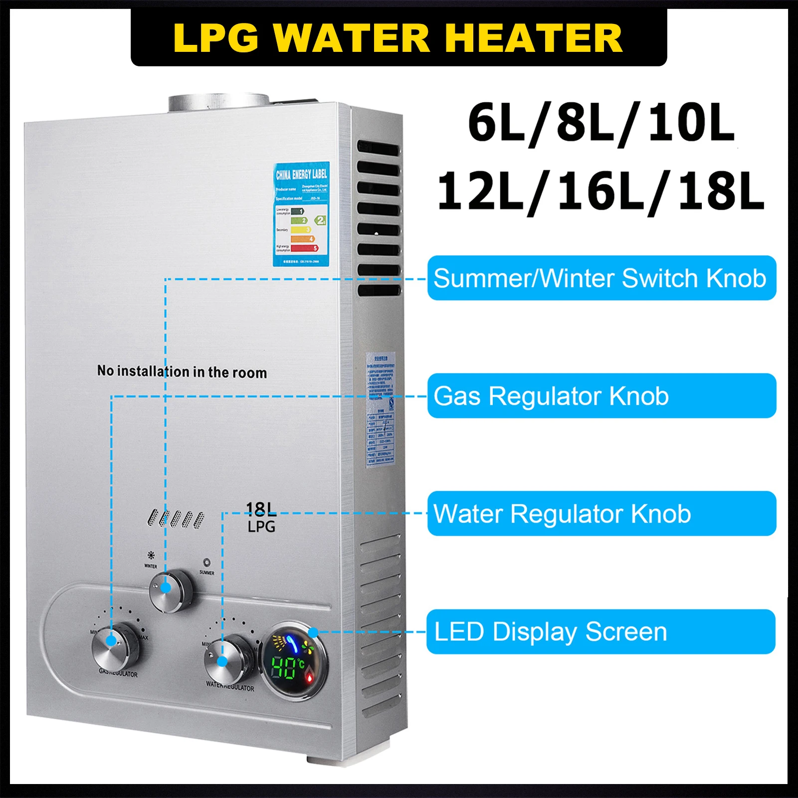 Many Amps Gas Tankless Water Heater Use | Tankless Water Heater Gas  Installation - Gas Water Heaters - Aliexpress