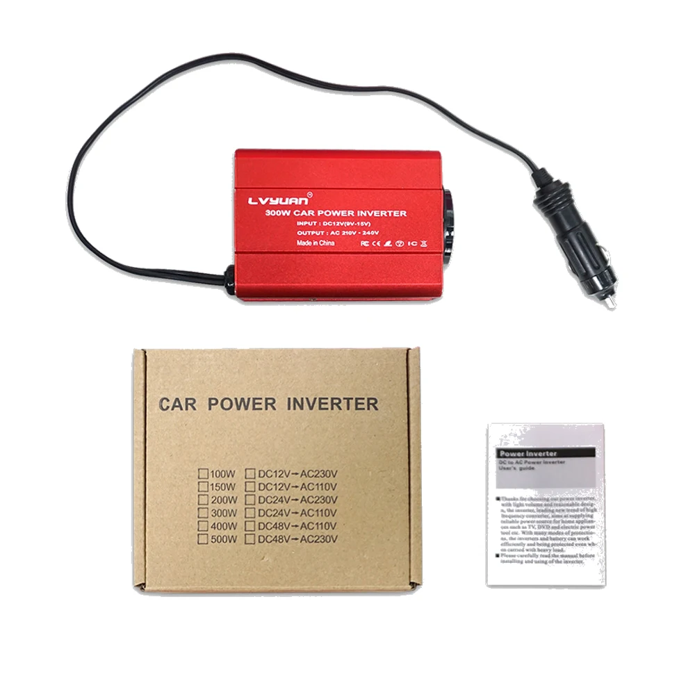 Convertisseur voiture 12v 220V 300W + sortie USB 2.1A