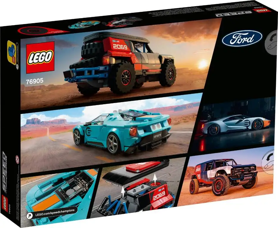 LEGO 76905 Speed Champions Ford GT Heritage Edition and Bronco R 