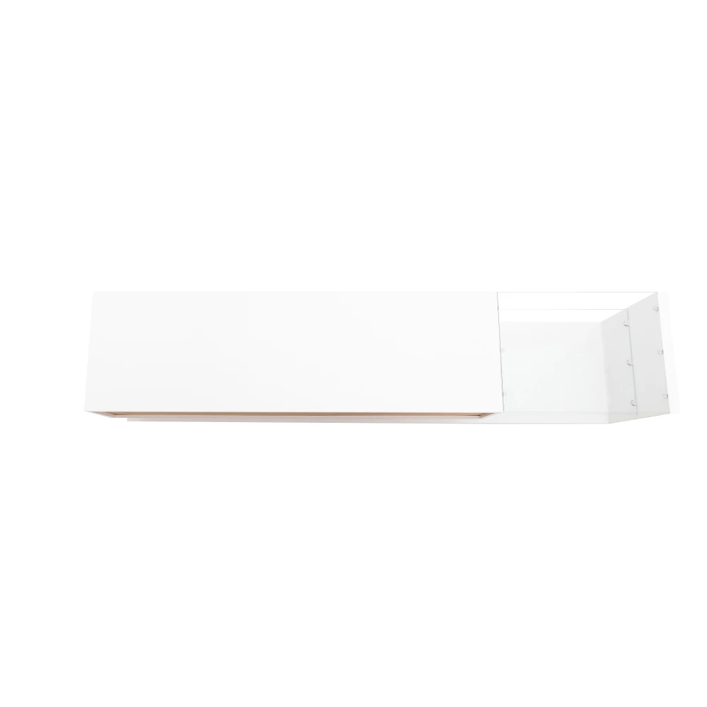 PINGGO Moderner TV-Schrank Rustikales Holz LED-Beleuchtung Glaspartitionen Wohnzimmer-Aufbewahrungsmöbel – Detail 15