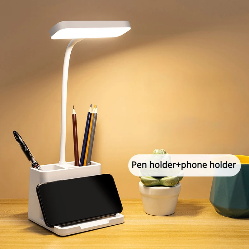 

USB Learning Dormitory Bedroom Bedside Reading Night Table Lamp LED Night Lamp Eye Protection Reading Lamp Storage Drawer