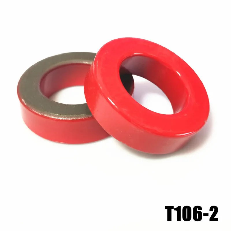 Ferrite Filter Core T106-2 Iron Ferrite Toroid Cores 27*14*11 mm For Inductors Iron powder Red Ring Low permeability