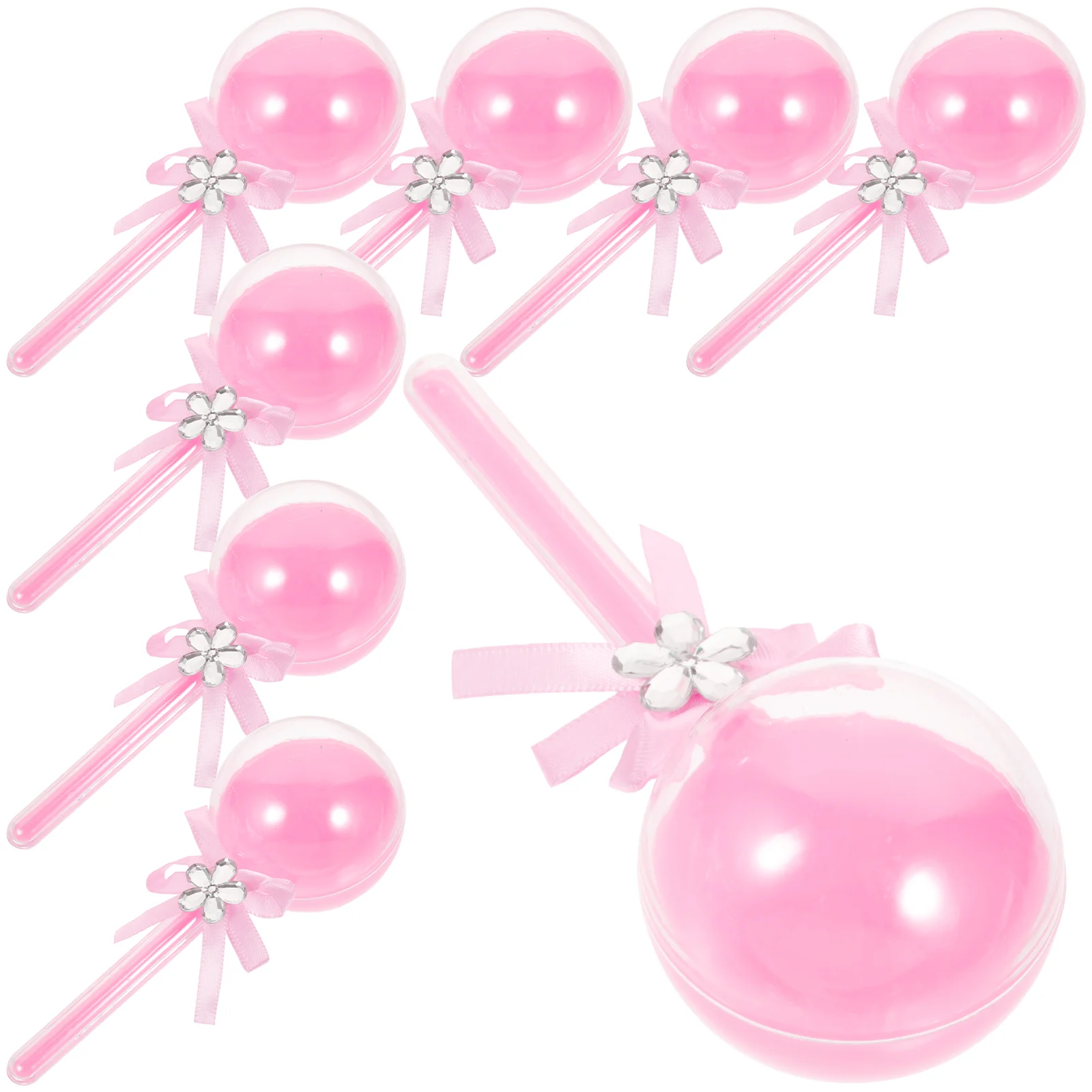 

Baby Rattle Acrylic Candy Boxes Fillable Lollipop Candy Box Ribbon Plastic Candy Container Baby Shower Favors Gender Reveal