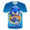 Summer Boy Anime Short Sleeve Sonic 3D Print T Shirts Children's Homewear Tee Daily Casual Tops 3-14Y Kids' Boys Sporty T-shirt 2