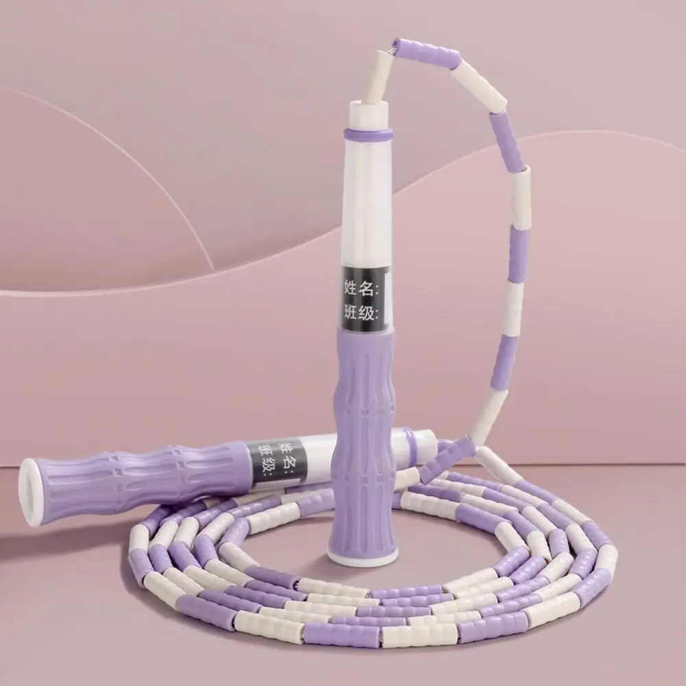 2.5 M Segmented Fitness Jump Rope Adjustable Length No Knots Soft Bead Skipping Rope Professional Durable Home Exercise