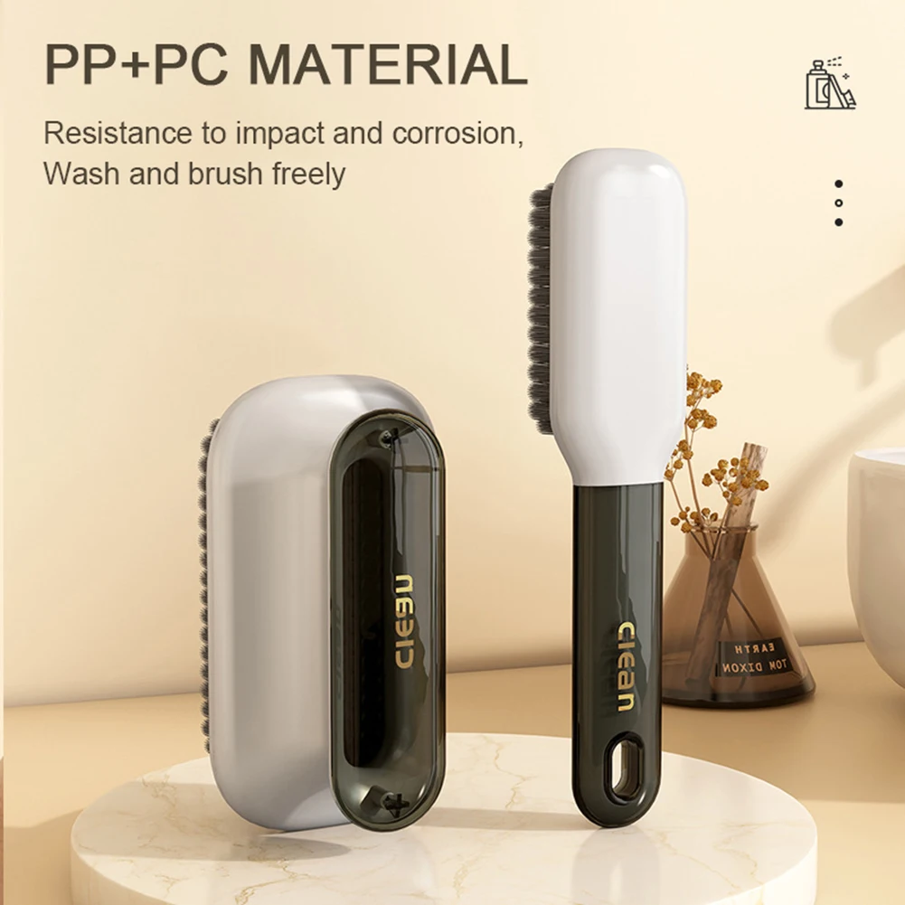 Shoe Brush Clothes Brush Long Handle Soft Bristles Laundry Brush Multi-Purpose Cleaning For Clothes/Causl Shoes 2pcs