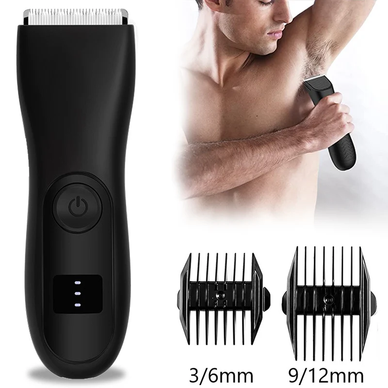 Body Hair Trimmer for Men Balls Women Lady Shaver Hair Removal Bikini Trimmer Groin & Body Shaver Groomer Quiet