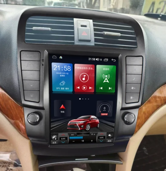 9.7 인치 안드로이드 8 코어 자동차 라디오 스테레오 GPS 네비게이션 WIFI 증폭기 Acura TSX 2003-2008 Apple 용 멀티미디어 내장 GPS
