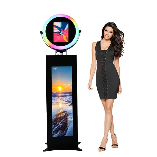 Portable Ring Light ipad Photo Booth Stand Case Kiosk metal Shell Photobooth Photo Booth Machine Wedding event