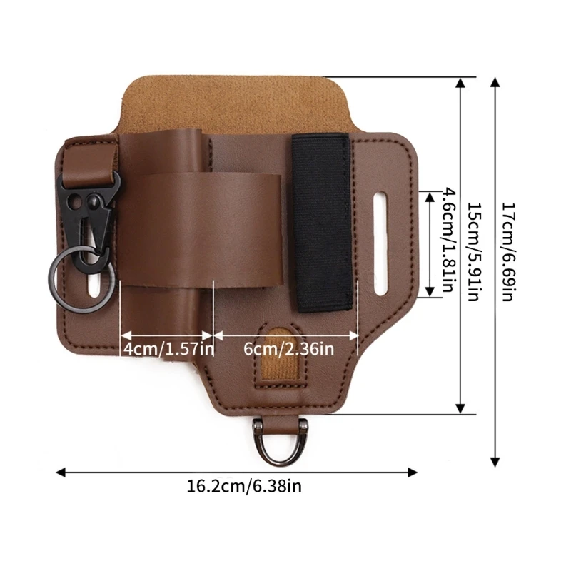 Hero Clip Gentlestache Leather EDC Pocket Organizer For Men