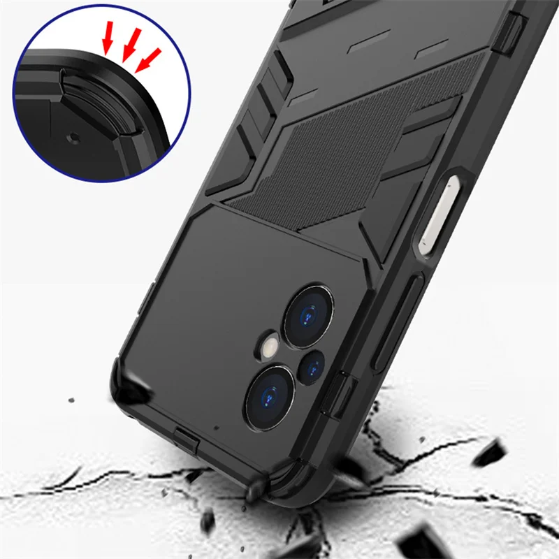 For Poco M5 Case Shockproof Armor Magnetic Car Holder Back Cover for Xiaomi Poco M5 M 5 6.58 Kickstand Protection Phone Cases 5