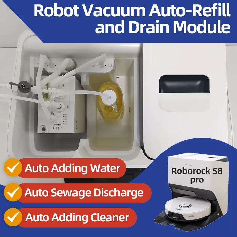 Roborock S8 pro Ultra /Q Revo Robot Vacuum Water Change Kit Auto Water  Refill and Drain water hookup kit