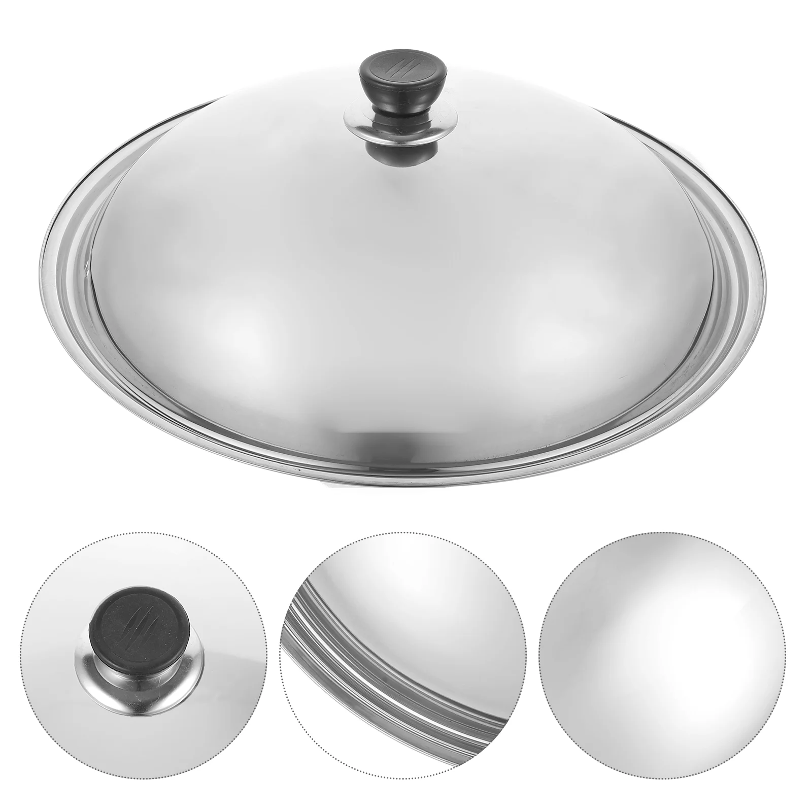

33/36/38/40cm Stainless Steel Cooking Pot Lid Multifunction Anti-scald Thicken Pot Cover Protector Kitchen Tool