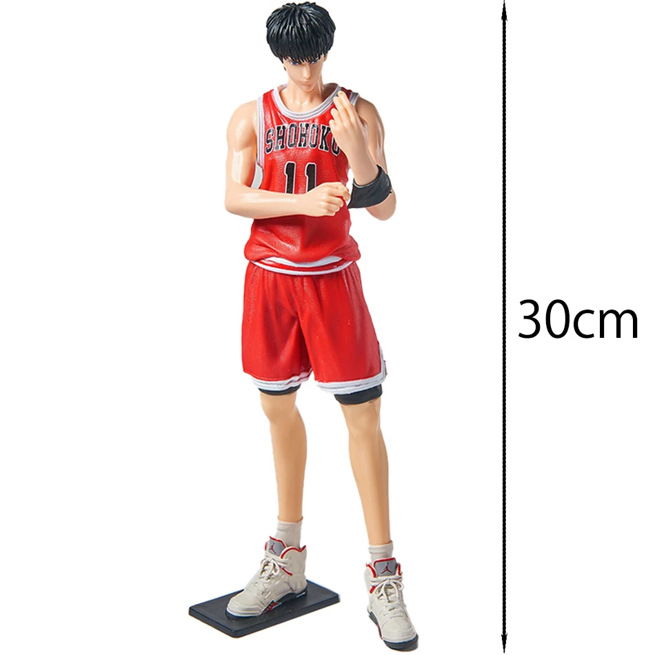 30cm 스톡 슬램덩크 액션 피규어 애니메이션 사쿠라기 하나미치 히사시 미츠이 미야기 료타 아카기 피규어 장난감 모델 선물