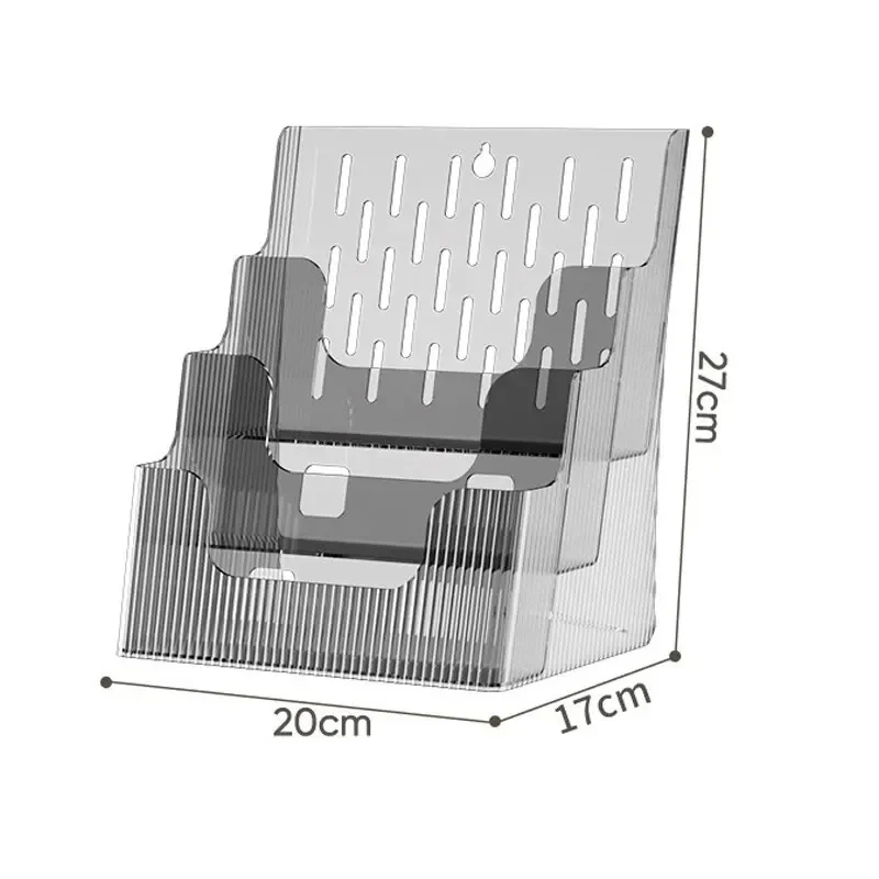 A4 File Holder Acrylic Clear Storage Box Office