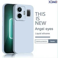 Angel Eyes Square Liquid Silicone Phone Case for OPPO Realme GT Neo5 Neo 5 5G Soft Shockproof Original Cover Lens Protection Bag