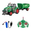 1:24 RC Car 27MHZ Radio Remote Control Farm Tractors Trailer Agricultural Trucks LED RC Farming Electronic Vehicle Toy Kids Gift 3