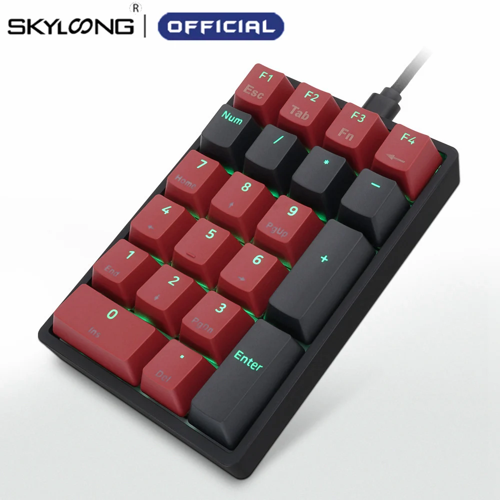 Skyloong numpad teclado mecânico óptico gateron amarelo quente