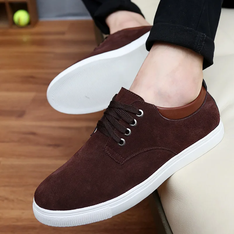 High Quality Plus Size Men Shoes Fashion Sneakers Casual Luxury Shoes Man Dress Shoes Derby Oxford Shoes Cow Suede Lace-up New