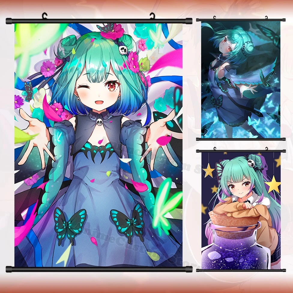 

Аниме игра VTuber Hololive Uruha rusхия настенный свиток рулонная картина постер подвесная картина постер коллекция домашний декор художественный подарок