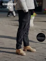 SIMWOOD 2024 Autumn Winter New Oversize Warm Fleece Liner Corduroy Cargo Pants Fashion Plus Size Trousers 1