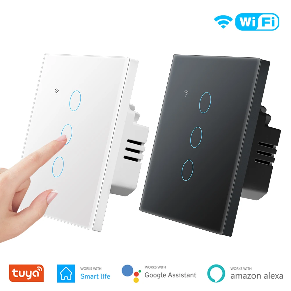 

Tuya Samrt Wifi Wall Switch,Smart Home 250V Voice Remotely Timer Sensor Light Control Smart Life App,Work With Alexa Google Home