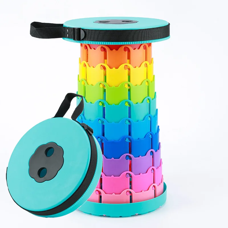 Compact and Colorful Portable Folding Stool for Travel and Outdoor Use
