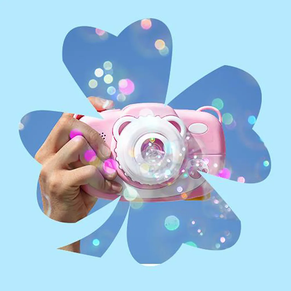 1Pcs 카메라 버블 메이커 안전한 소재 내구성이 뛰어난 변형 없음 어린이를 위한 오래 지속되는 사용  어린이 녹색