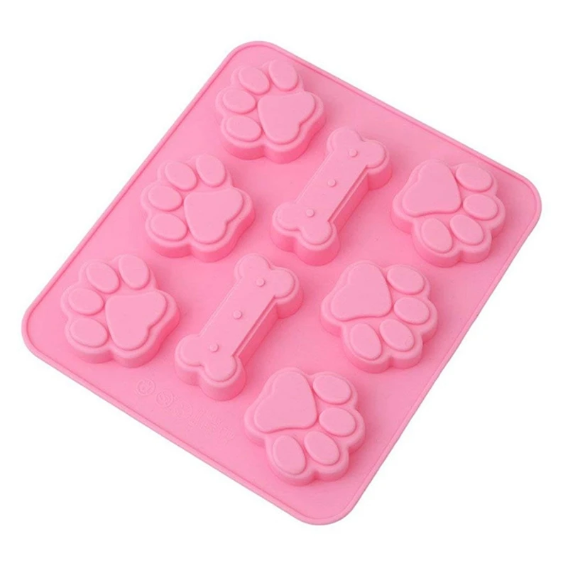 Hot Dog Footprint Silicone Mold Cake Molds Bone Cookie Cutter Fondant 3D  DIY Cat Paw Silicone Bakeware Molds Baking Accessories