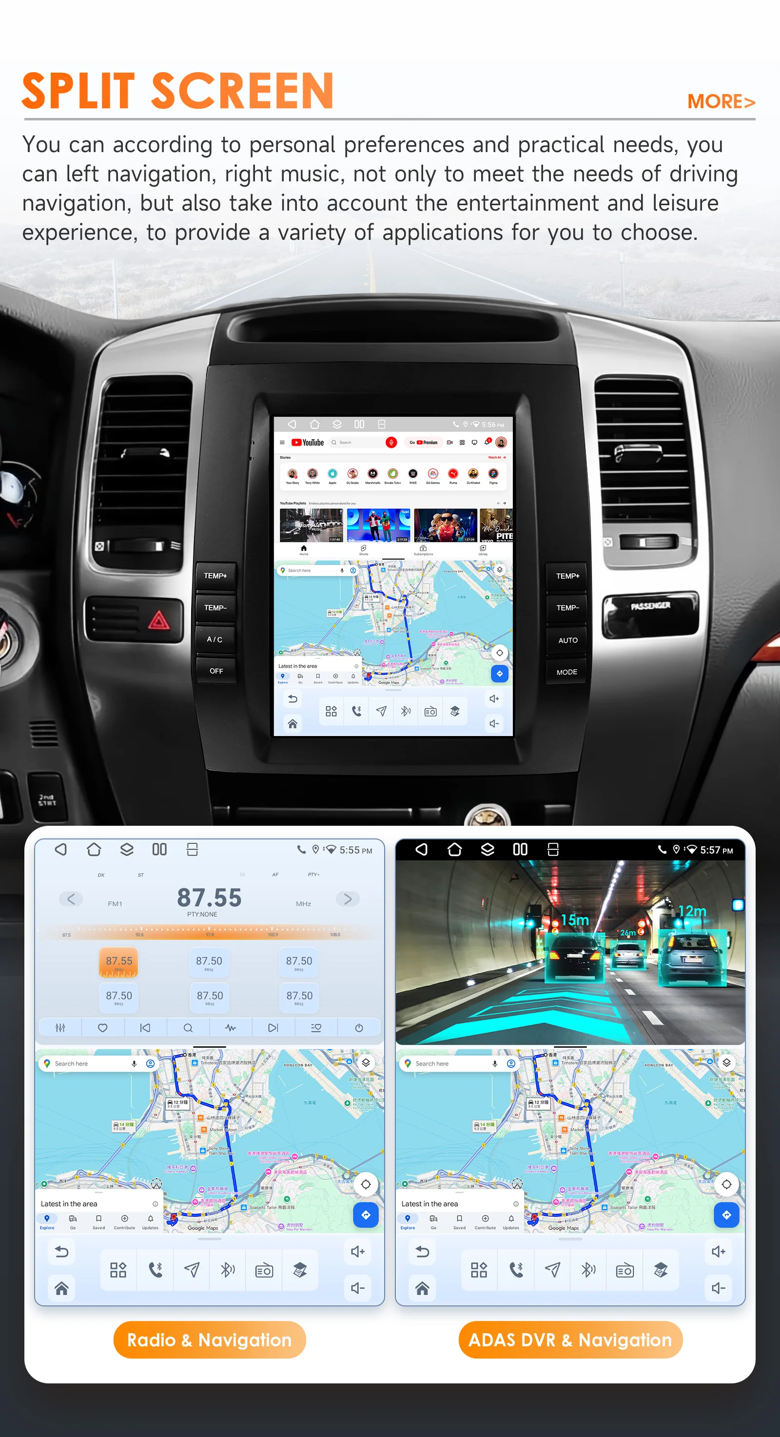 9,7-Zoll Hizpo Android Autoradio für Toyota Land Cruiser Prado 120 2002 - 2009 Lexus GX470 Tesla-Style Bildschirm Auto CarPlay GPS DSP – Detail 40