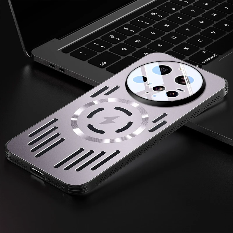 Premium Metal Heat Dissipation Magnetic Shockproof Case - Aluminum Alloy Hard Cover