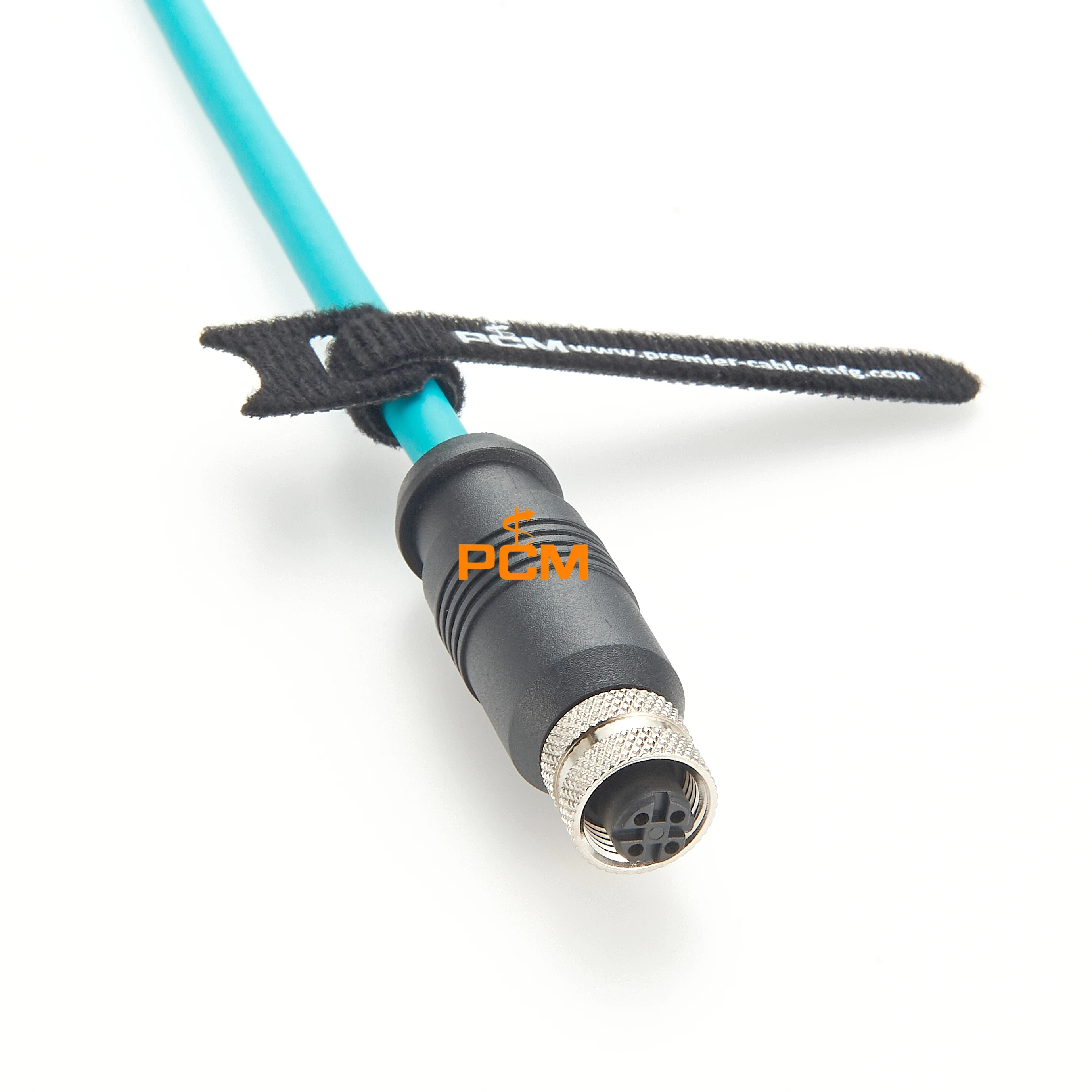 IP67 M12 D-code 4 Poles Male to Female High Flex PROFINET Ethernet EtherCAT Cable for Smart Camera Vision Sensor Omron Keyence