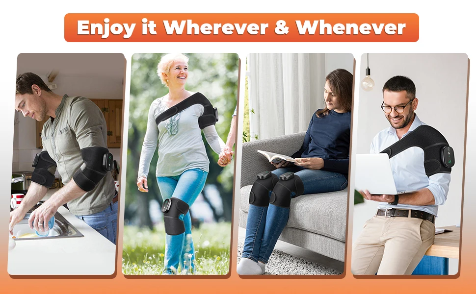 Heating Knee Massage Pad Protection Vibration Red Light Vibrador Joint Pain Relief Instrument Swelling Arthritis Leg Elbow 9