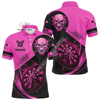 Nome personalizzato freccette Camo Vintage Flame Graffiti Tattoo Multicolor 3dprint Harajuku estate divertente maniche corte Polo Jersey camicie J