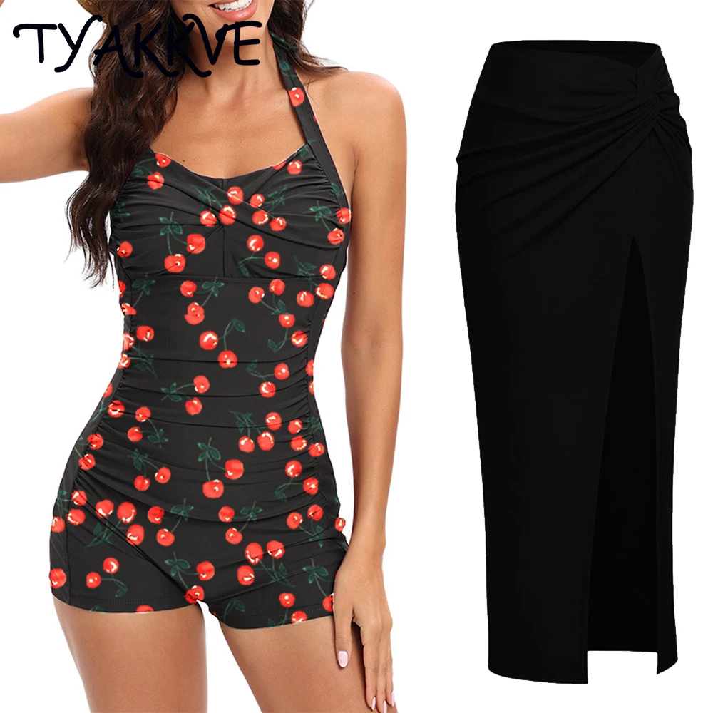 

One Piece Swimwear 2024 Plus Size XXL Monokini Polka Bikini Vintage Swimsuit Sexy Push Up Bathing Suit Women Bodysuit Bather