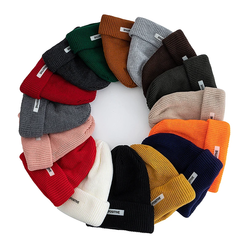 Unisex Daily Beanie Hat Plush Fur Lined Winter Hats For Men Women Keep Warm Knitted Hat