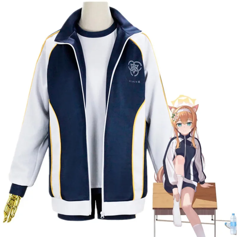 

Cosplay Anime Blue Archive Costume Iochi Mari Women Girls School Uniform Sets Athletic Wear Halloween Outfits Party Coat Suit